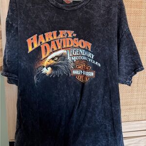 Harley-Davidson Black and Orange Eagle T-Shirt